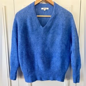 Madewell Alpaca Blend Periwinkle V Neck Sweater Size XS